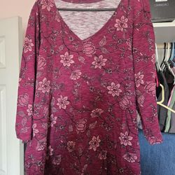 Size 26/28 Two Maroon Blouse's 