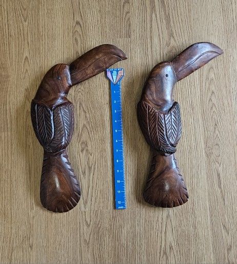 Wooden Toucan Sculptures.
