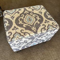Foot Stool Blue Gray Cream