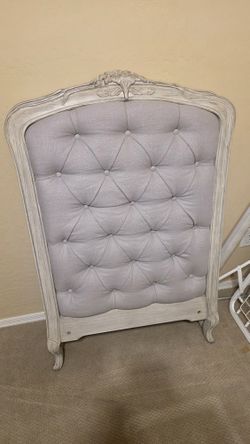 Restoration Hardware RH Baby Colette Tufted Crib In Antique Mist Grey