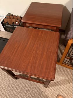 2 Wood End Tables
