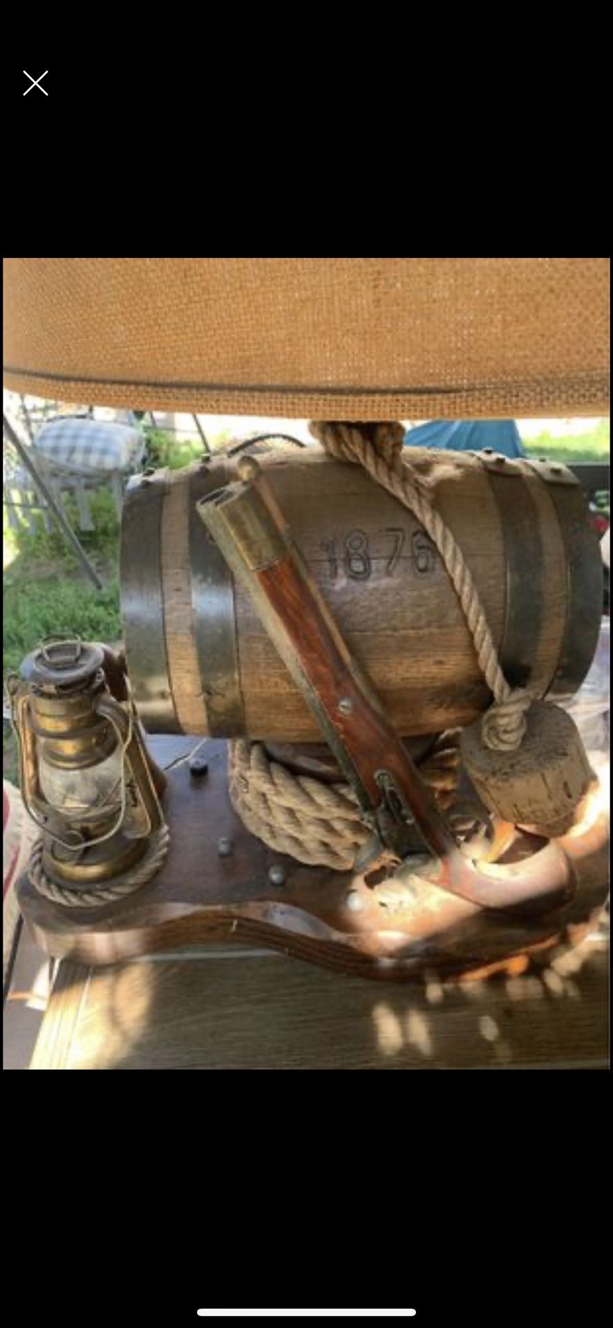 Vintage Nautical Lamp Home Decor