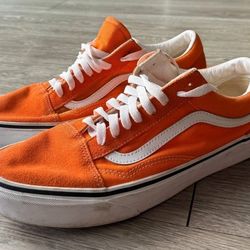 Vans Old Skool Orange White Low Top Sneakers Men’s Size 10 No Box