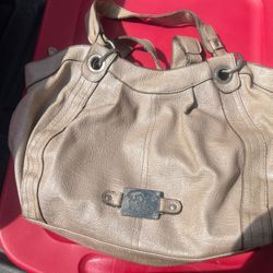 Kathy Van Zeeland Faux Leather Handbag Purse Tote. 