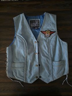 Ladies of Harley Denim Biker Vest