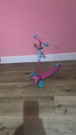 Kids 3-Wheel Kick Scooter Pink and Blue