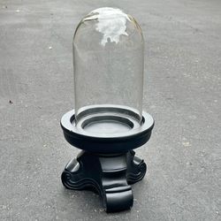Cloche Pedestal Black Stand Halloween Glass Apothecary Gothic Decoration Vintage