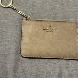 Kate Spade Keyring Wallet – Taupe – Like New (Open Box)