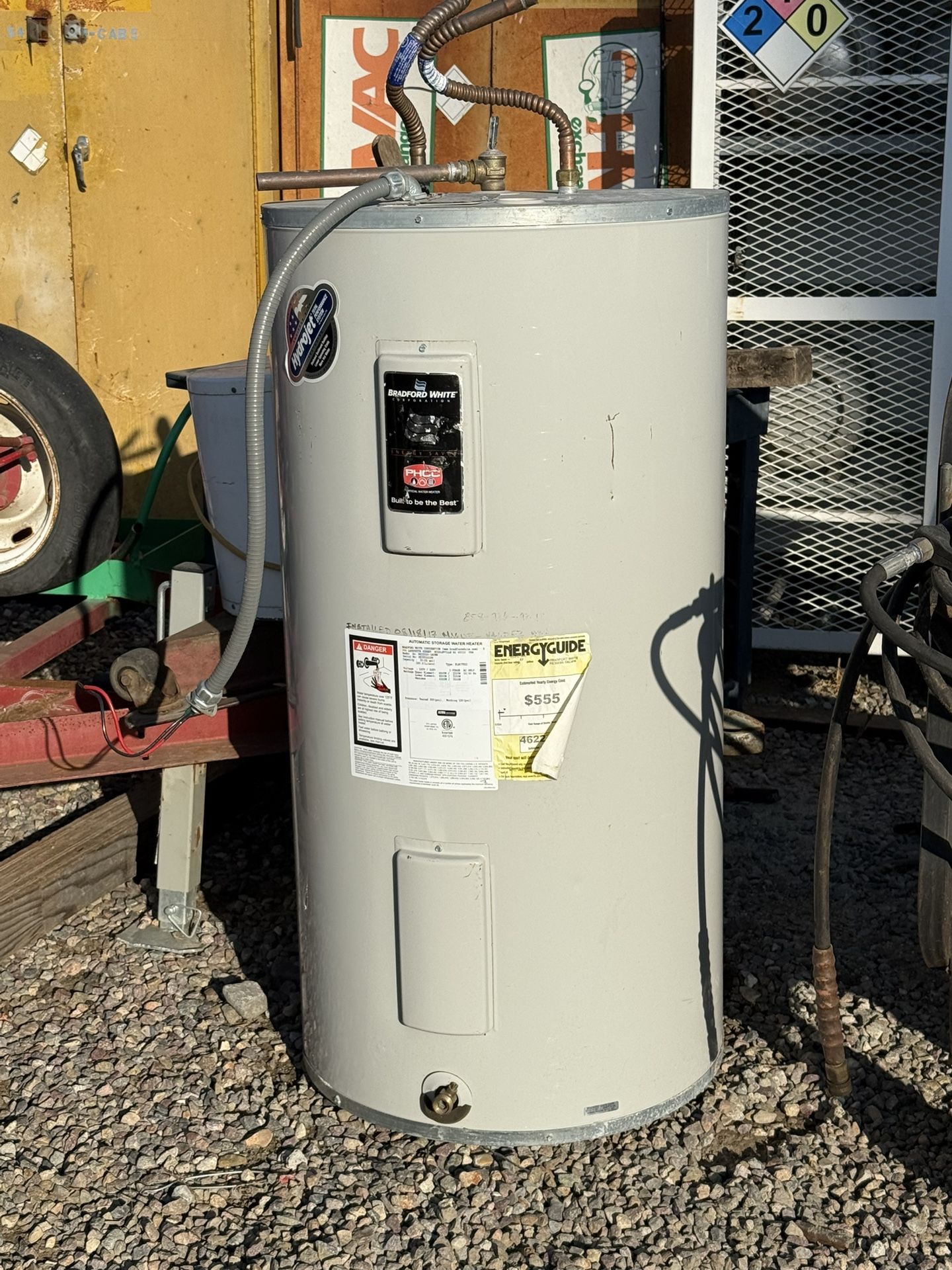 Large Near New Water Heater  220 Volts