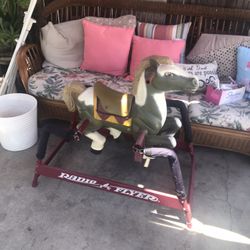 Vintage Radio Flyer Riding Horse Toy