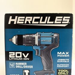 Hércules 1/2” Hammer Drill/Driver New in Box, Tool Only