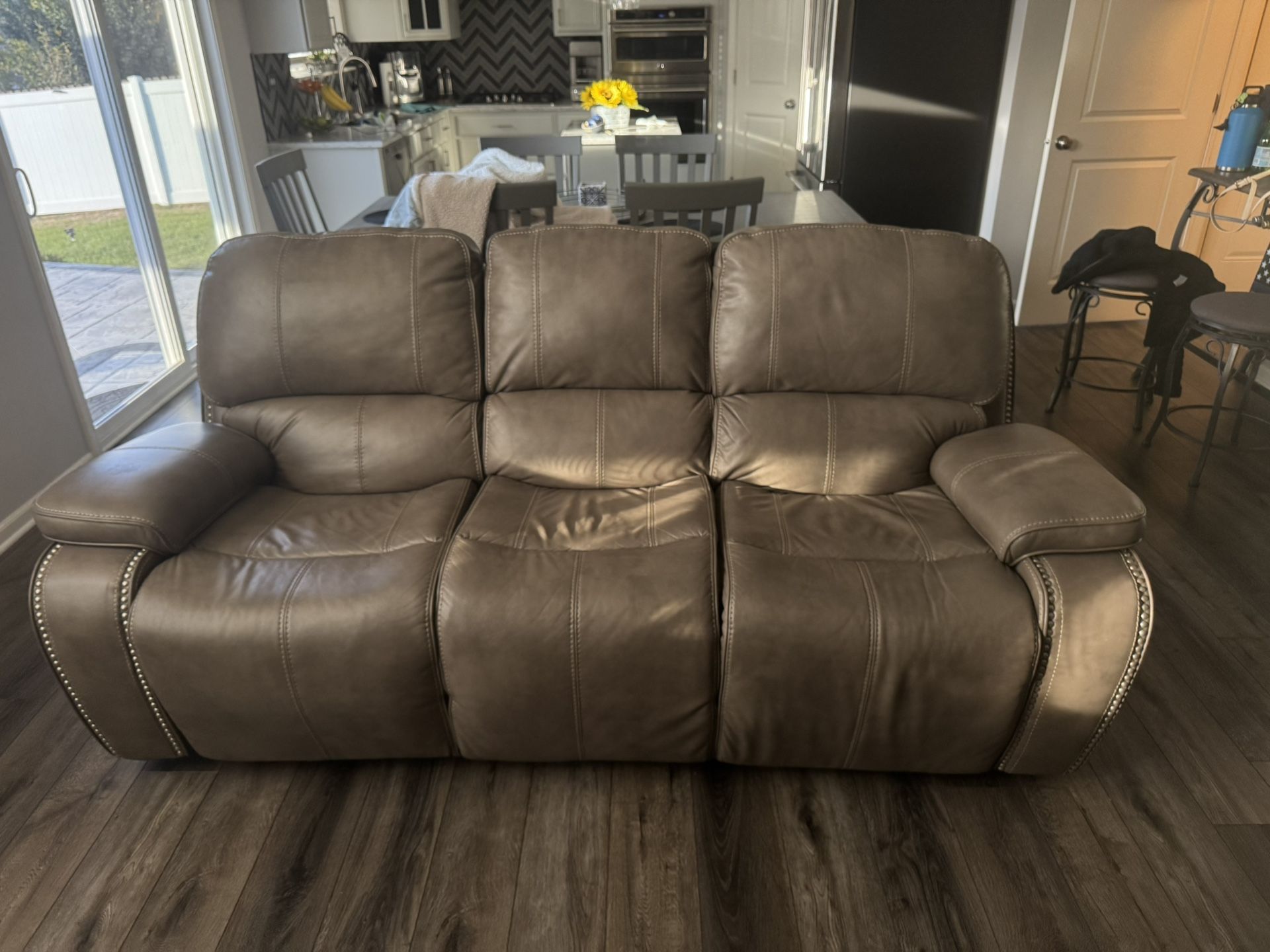 couch and loveseat set with recliners