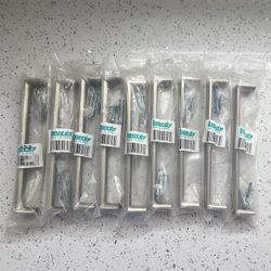 Lot of 9 Laurey Metro 8 in. Center-to-Center Satin Nickel Cabinet Bar Pull 41328