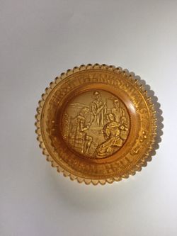 First Thanksgiving Pairpoint Cup Plate