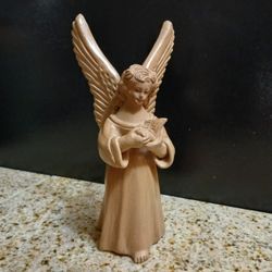 Vintage Guatemala Pottery Folk Art Angel Candle Holder