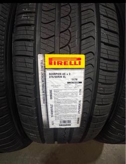 SET OF 4 BRAND NEW PIRELLI SCORPION AS + 3 275/55R20 117H XL $1,000 installation including