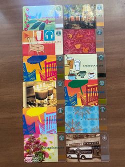 2006-07 Starbucks Gift Cards 12pc Lot No Cash Value