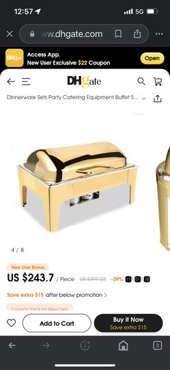 chafing dish buffet set gold