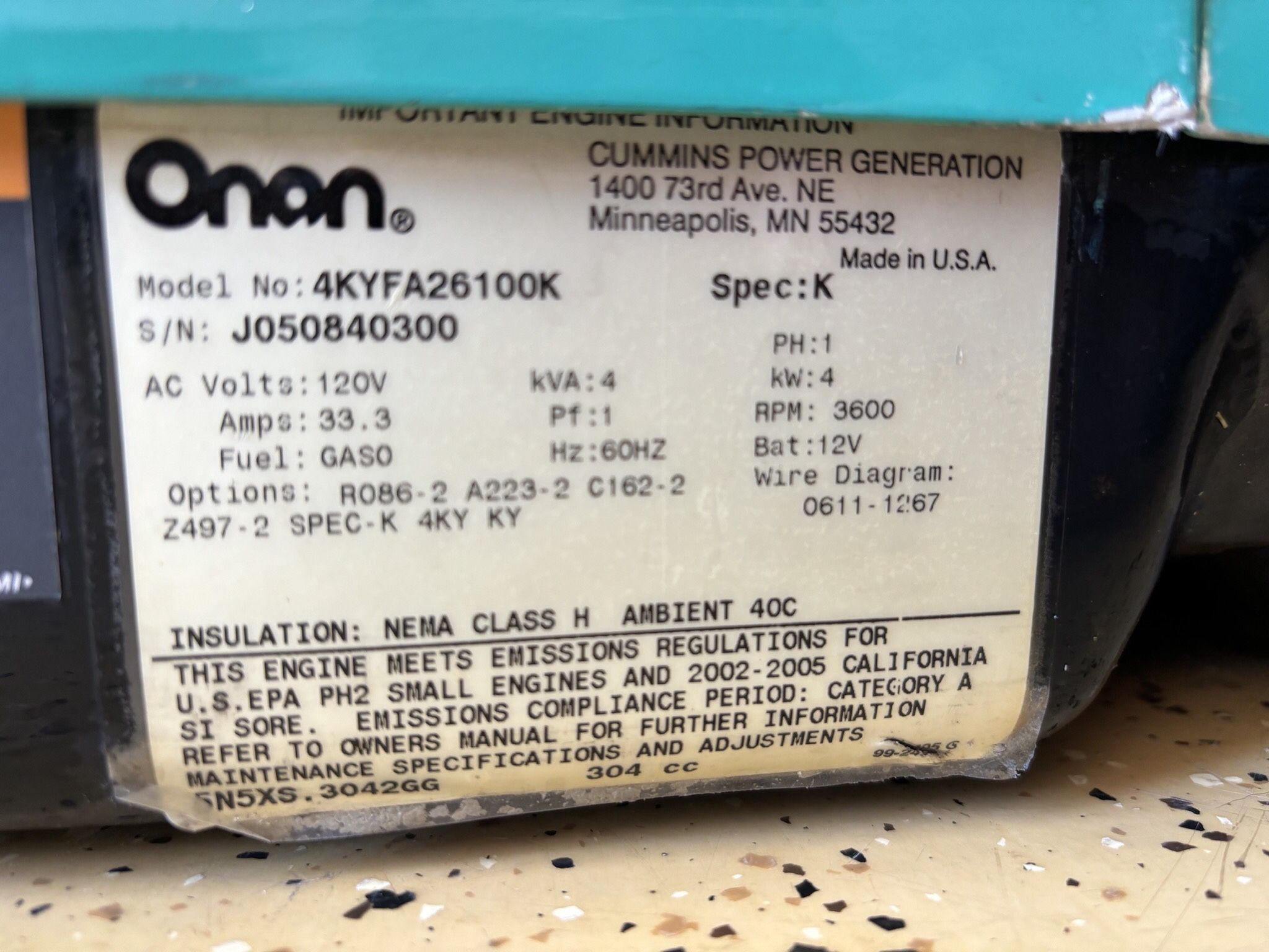 Onan Generator