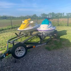 3 Waverunners Trailer And 2 Lifts