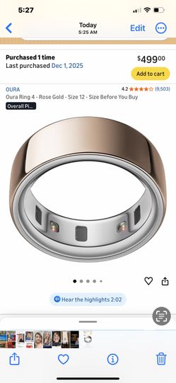 Rose Gold aura 4 Ring Half Off