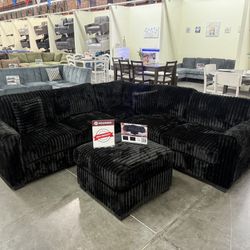 New Black Sectional 