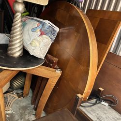 Dining Table $45 🚚🎁🍀 Kitchen Dining Furniture, Round Table, Wood Table, Craft And Art Table, Poker Play Table. 