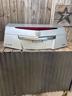 11-15 CADILLAC CTS COUPE REAR TRUNK LID DECK LID SILVER U 636R, OEM