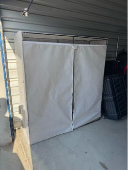 Covered clothing rack