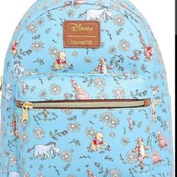 NWT. Winnie The Pooh And Friends With Daisies Loungefly Mini Backpack. 