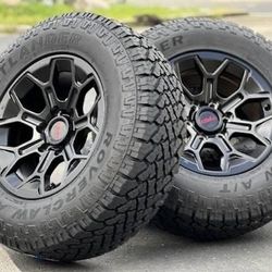 17" Wheels 265/70R17 Tires TRD PRO Toyota 4runner Tacoma Tundra Rims FJ Cruiser Sequoia Lexus GX460 GX470 GX Black Bronze 6x139.7