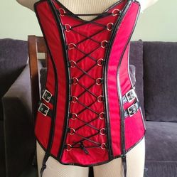 Sexy Corset Black  ans Red Size XL  New 