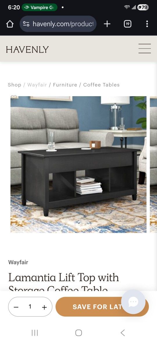 Wayfair Lamantia Coffee Table With Lift Top