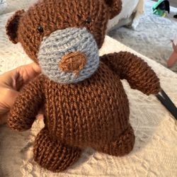 Hand Knitted Teddybear 