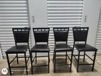 Kingfisher Lane 4 Piece Faux Marble Dinette Chairs (Delivery Option)