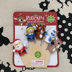 Finger Puppets Kids Toy Rudolph The Red Nose Reindeer