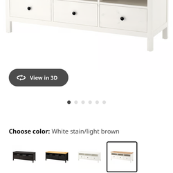 TV Table Stand New White/wood Stain