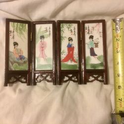 Chinese miniature folding screen - 1