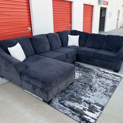 Black Ashley Furniture Sectional Couch Free Delivery 