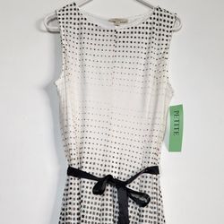 NWT Women's Black And White Sleeveless Dress Size PXL