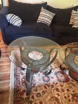 Set of 3 glass tables