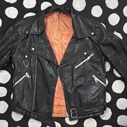 Vintage Swedish Leather Jacket Jofama Punk Rock N Roll 70s