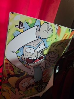 PS5 with Rick and Morty Skin Wrap