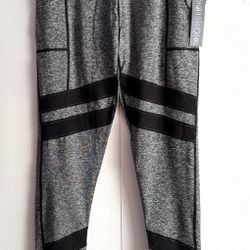 Gray Athletic Leggings, Large 