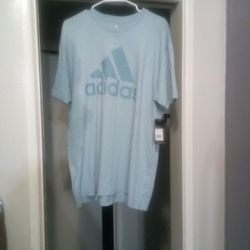 Baby Blue Adidas T-shirt Size XL New