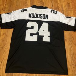 Custom Black & White Las Vegas Raiders Charles Woodson Stitched Jerseys