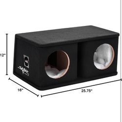 Skar Audio Dual 8” Subwoofer Box Ported 