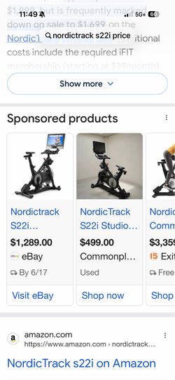 Nordic track bike