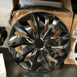 Hubcap Wheel Cover Replacement R13 Hub Caps Universal Wheel Rim Cover ABS Material Exterior Accessories for Car Truck SUV -Set of 4（13-inch，Black）