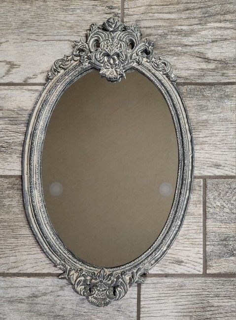 Small Gothic ornate wall mirror 11x18.5 inches
